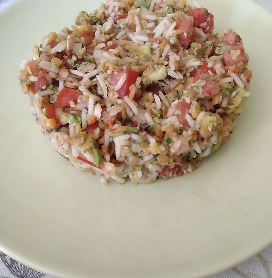 Ensalada de Arroz Basmati y&nbsp;Lentejas