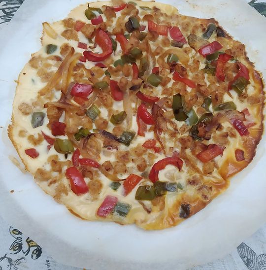 Pizzeta de pimientos y&nbsp;Soja.