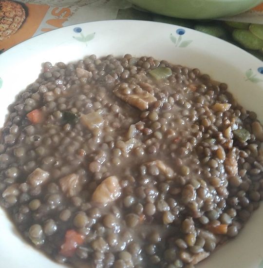Lentejas con Bacalao.