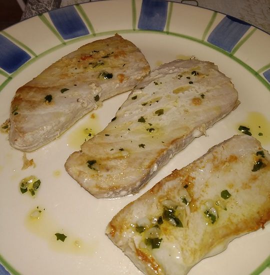 Atún a la plancha.